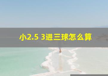 小2.5 3进三球怎么算